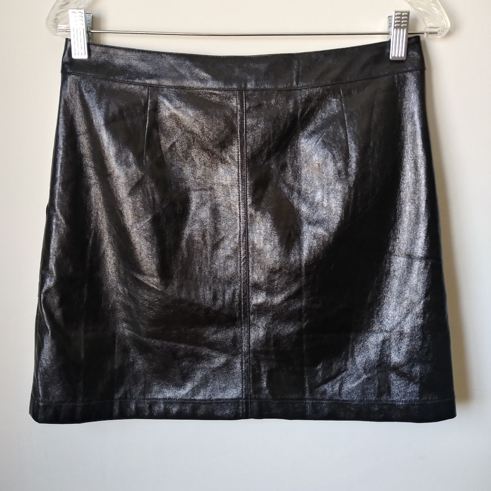 MINKPINK Coyote Vegan Leather Mini Skirt Goth Moto Biker Rock - Picture 7 of 13